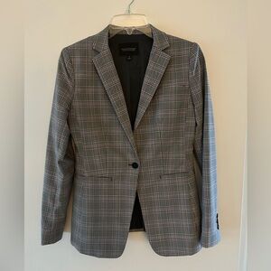 Banana Republic Charcoal Checkered Blazer